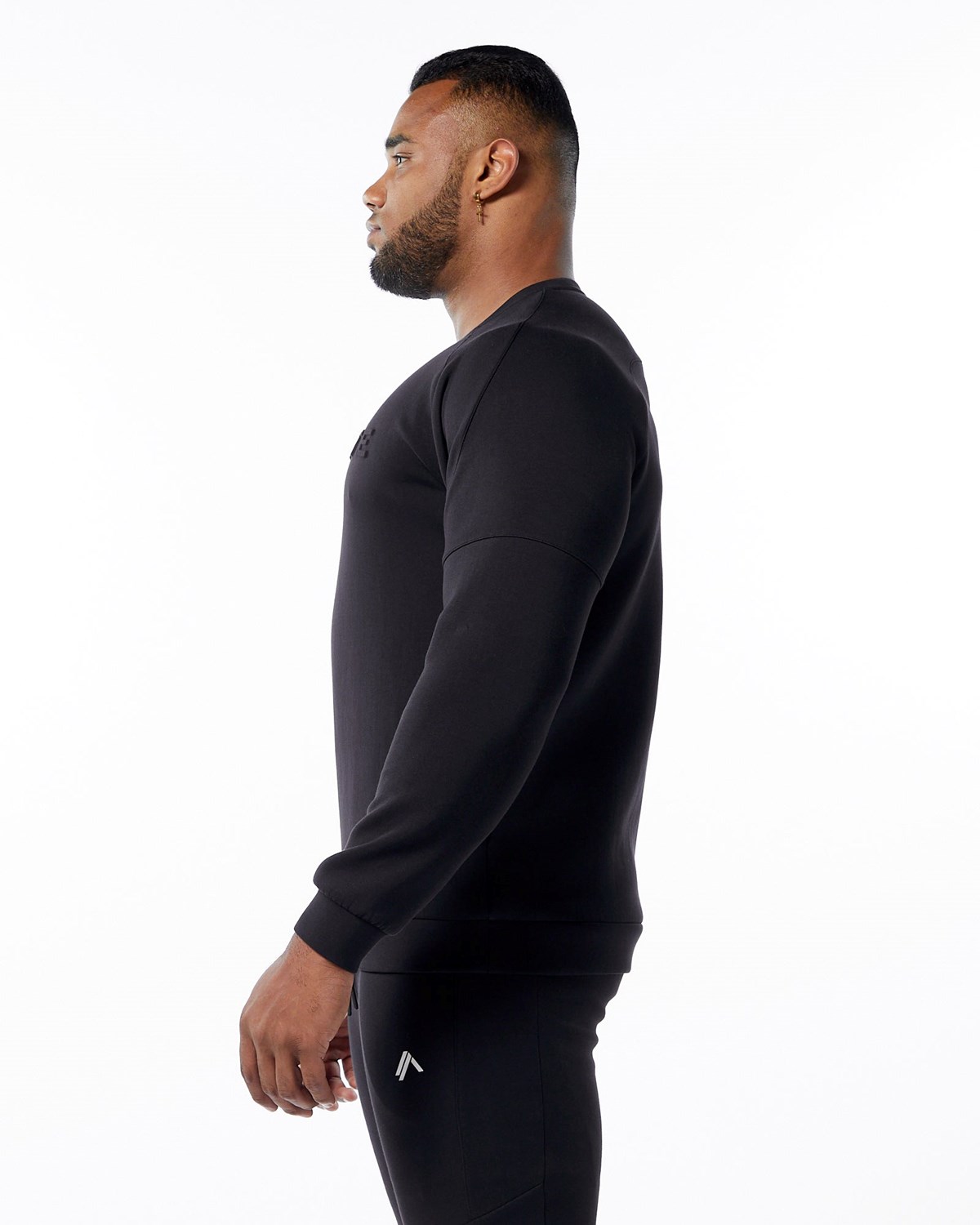 Alphalete Interlock Knit Pullover Noir Homme | CYU-09470737