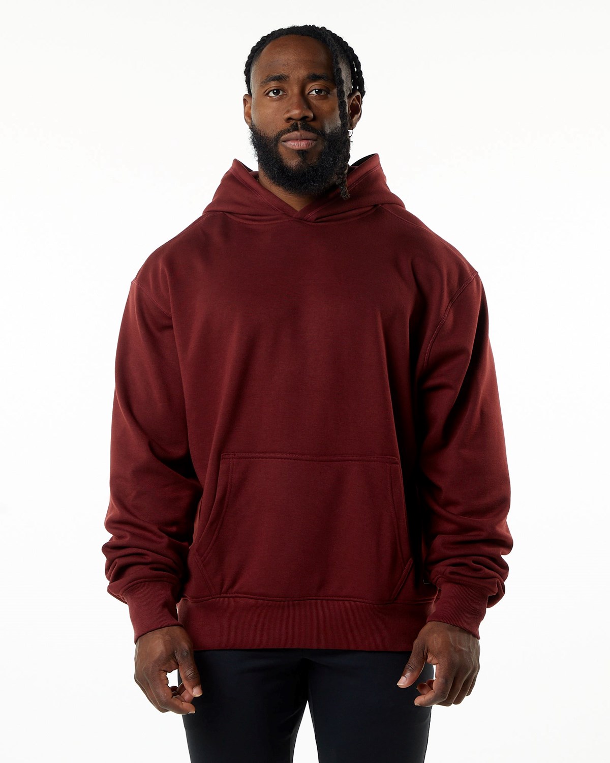 Alphalete Luxury Velvet Doublée Hoodie Bordeaux Homme | RVT-07733656