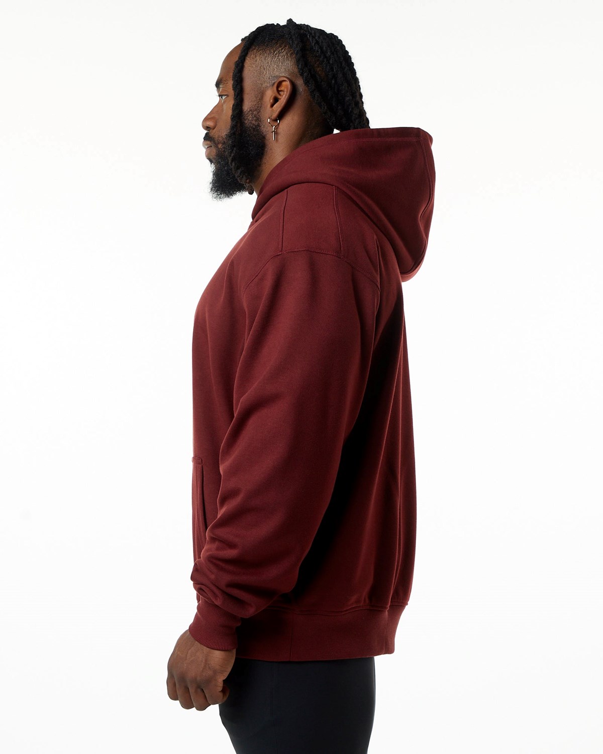 Alphalete Luxury Velvet Doublée Hoodie Bordeaux Homme | RVT-07733656