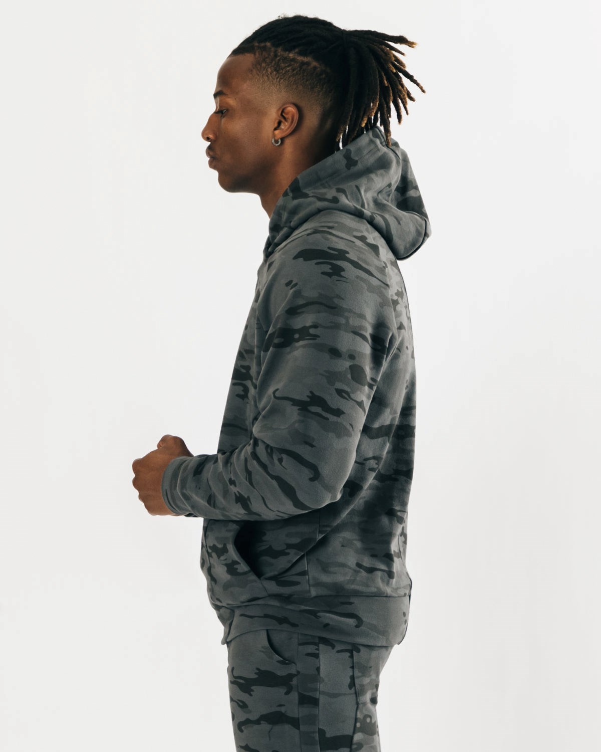 Alphalete Relaxed Single-Brushed Pullover Hoodie Camouflage Homme | EKB-77416621