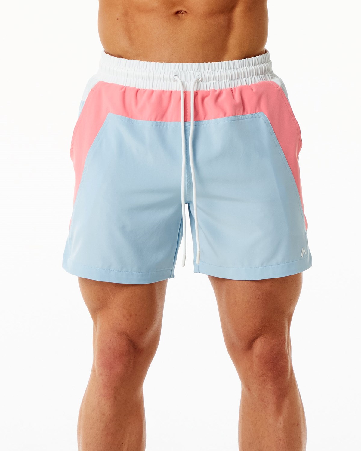 Alphalete Doublée Swim Trunk Corail Bleu Clair Homme | UNQ-63575537