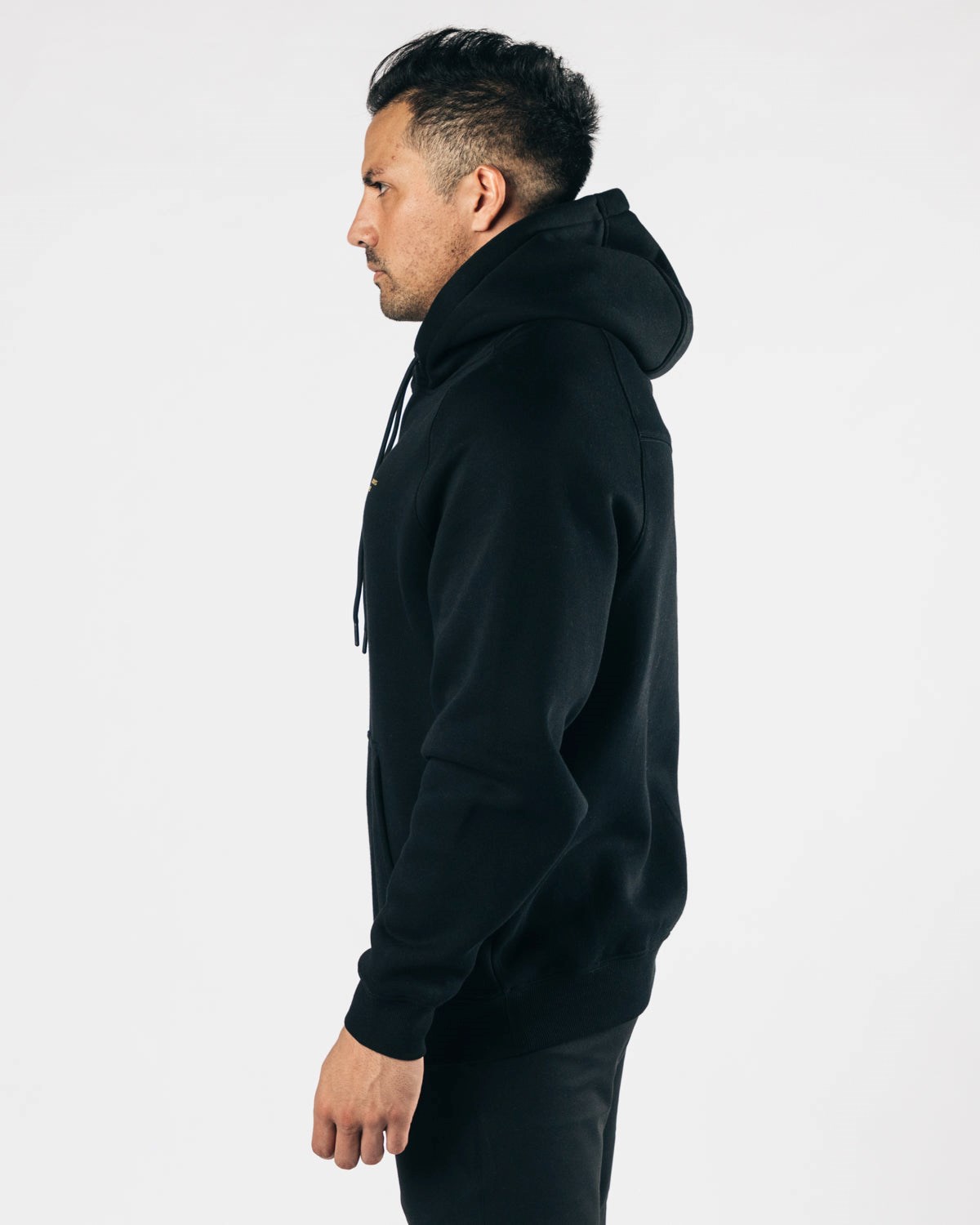 Alphalete Fitted Performance Hoodie Noir Doré Homme | DGT-35462592