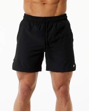 Alphalete Doublée Swim Trunk Noir Homme | XVI-27474399