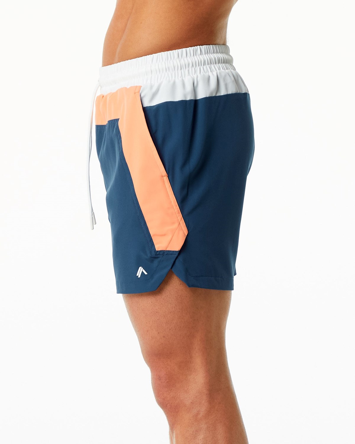 Alphalete Doublée Swim Trunk Orange Bleu Homme | YTE-65511890