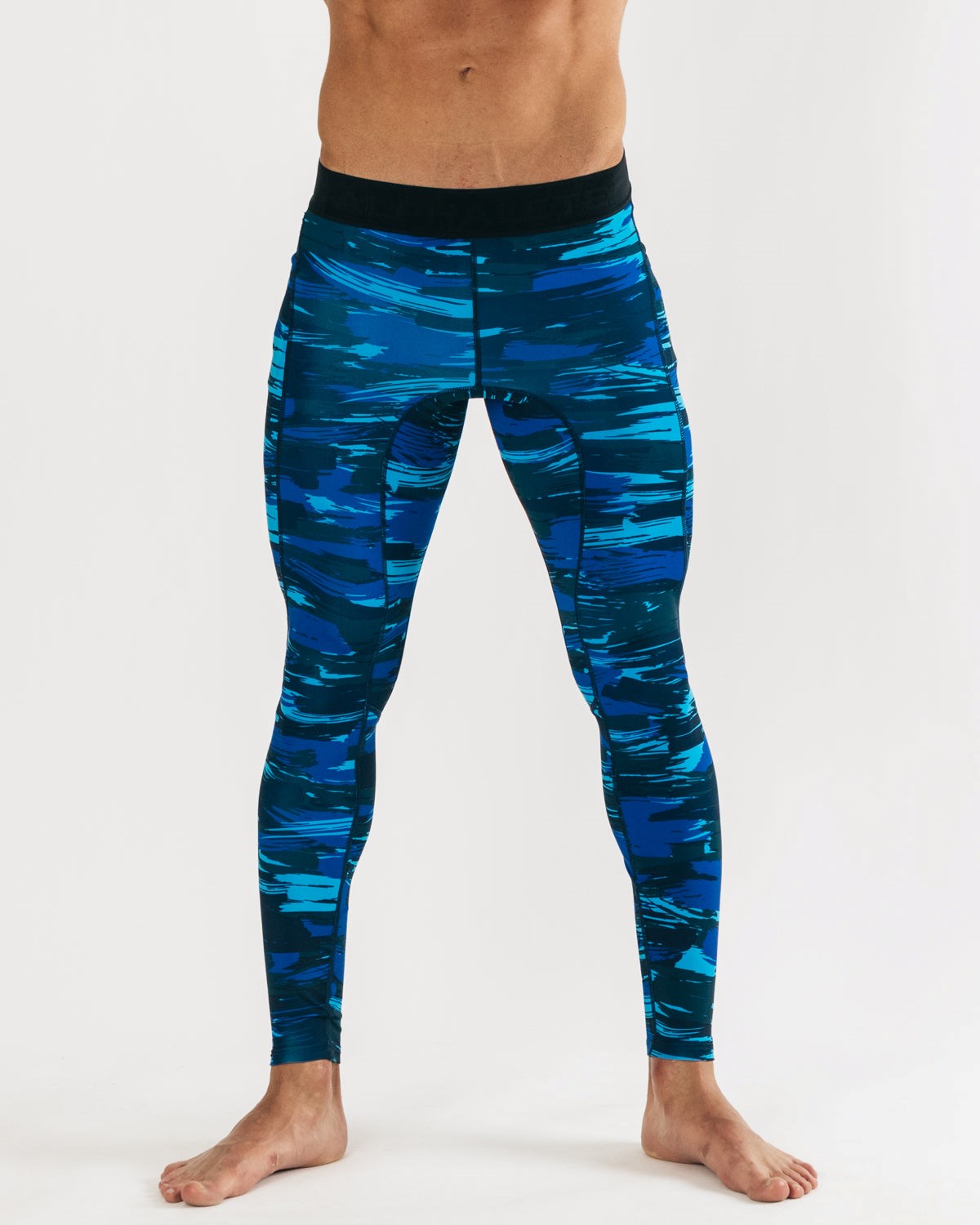 Alphalete Performance High-Compression Course Tight Bleu Camouflage Homme | MFP-56983041