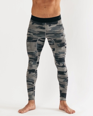 Alphalete Performance High-Compression Course Tight Noir Camouflage Homme | AIS-74189781