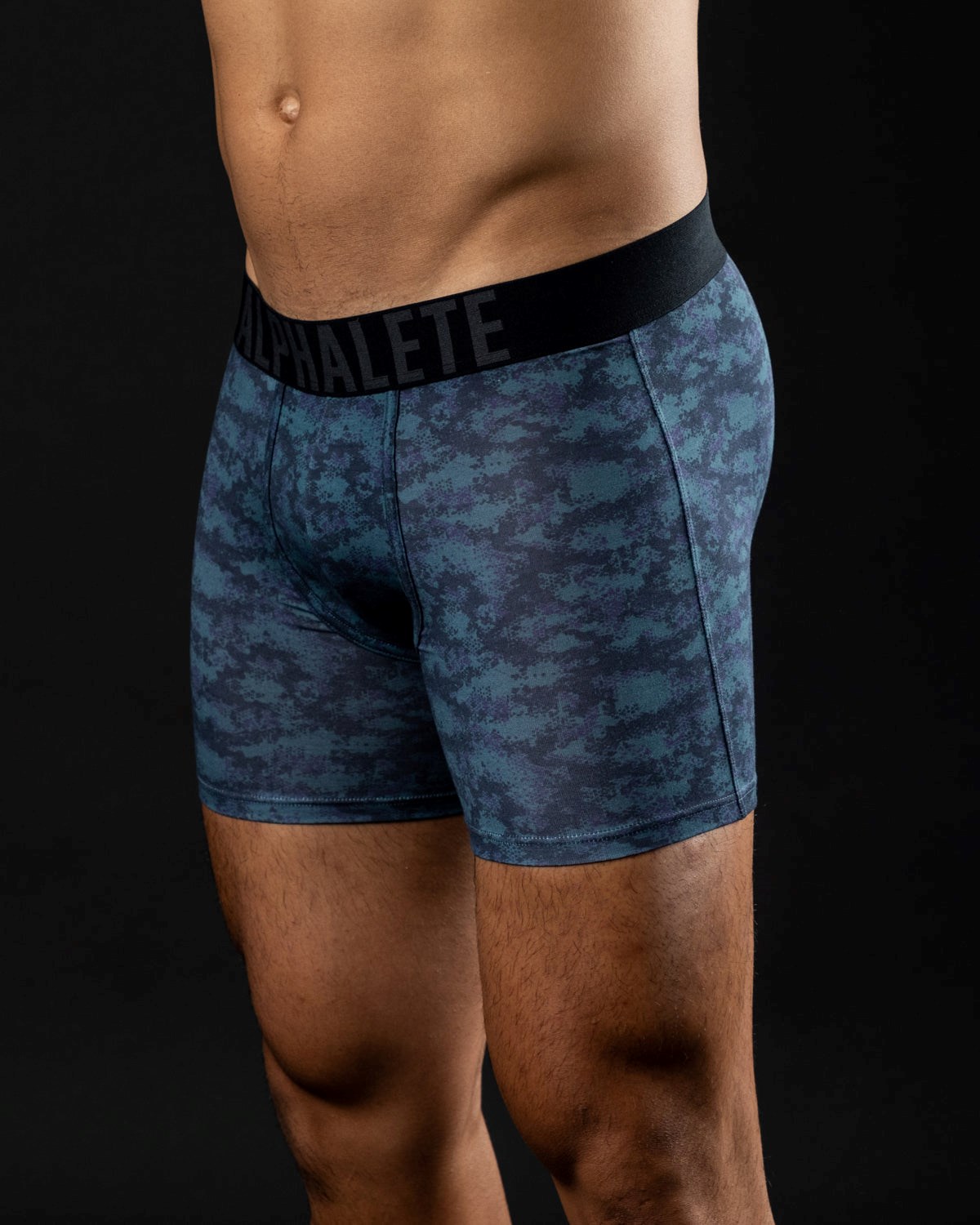 Alphalete Frictionless Modal Boxer Brief Noir Camouflage Homme | GRB-90816458