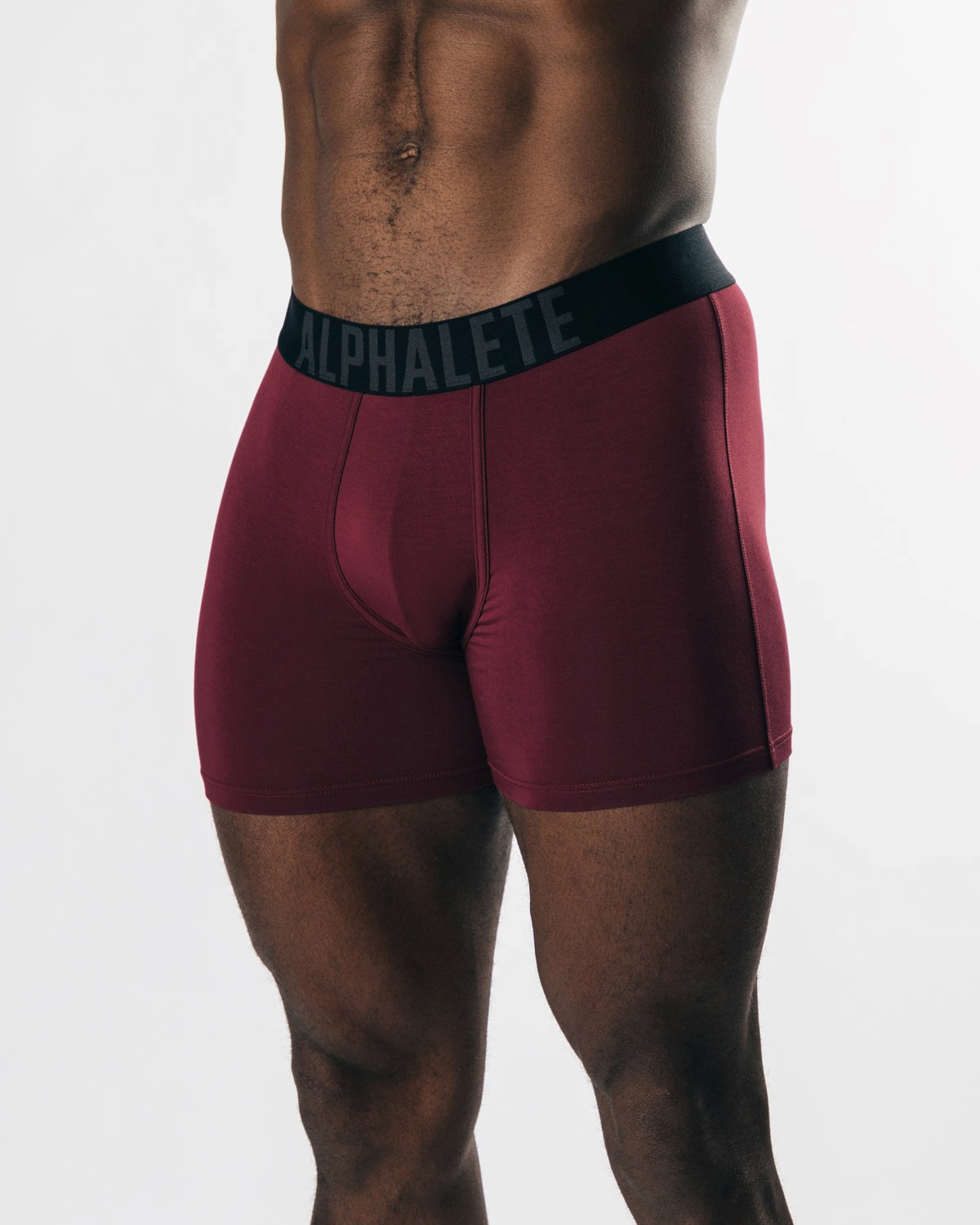 Alphalete Frictionless Modal Boxer Brief Bordeaux Homme | DKH-27350168