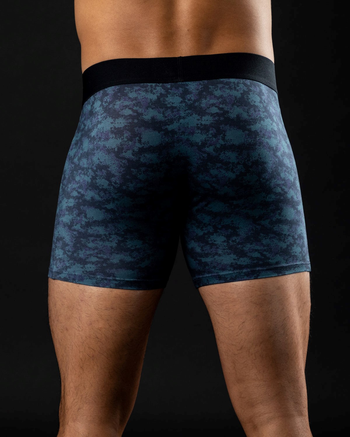 Alphalete Frictionless Modal Boxer Brief Noir Camouflage Homme | GRB-90816458