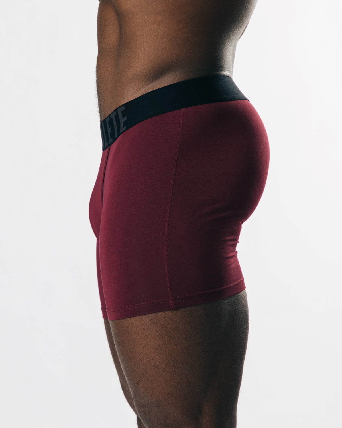 Alphalete Frictionless Modal Boxer Brief Bordeaux Homme | DKH-27350168