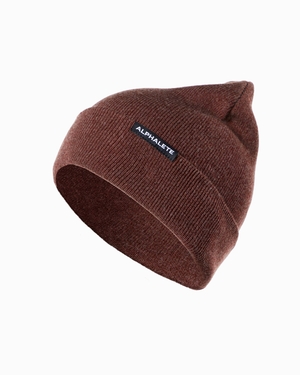 Alphalete Coton Knit Beanie Wine Homme | CTU-59336341