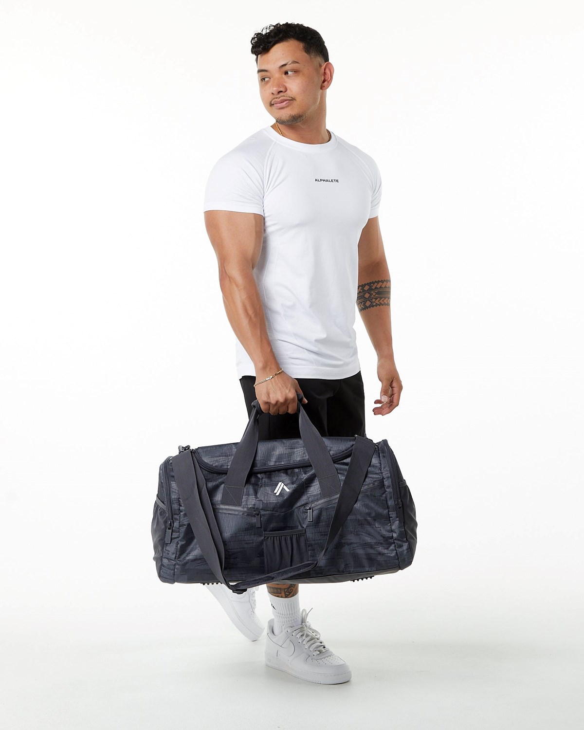 Alphalete Duffel Bag Noir Camouflage Homme | AMY-78955076