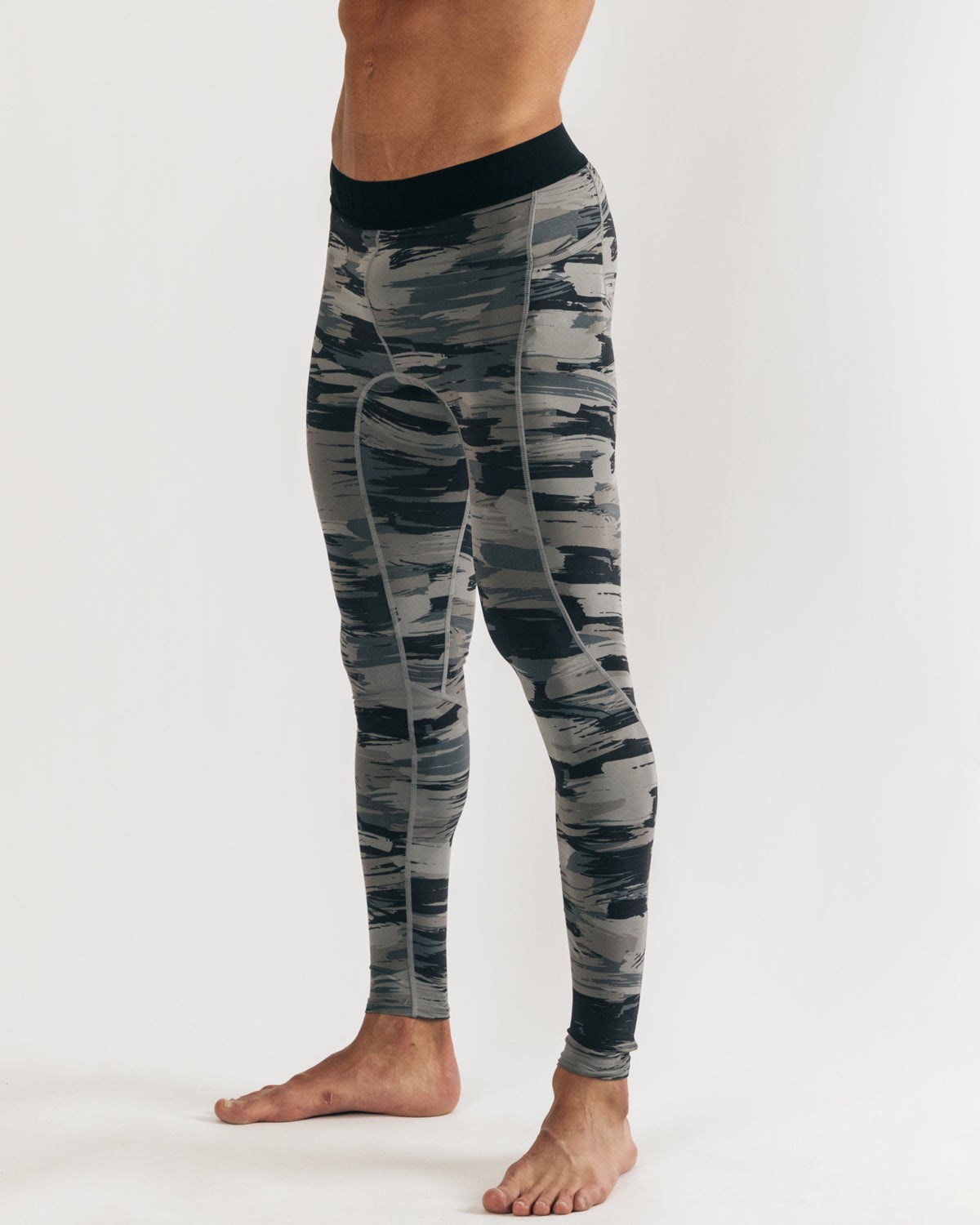 Alphalete Performance High-Compression Course Tight Noir Camouflage Homme | AIS-74189781